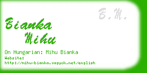 bianka mihu business card